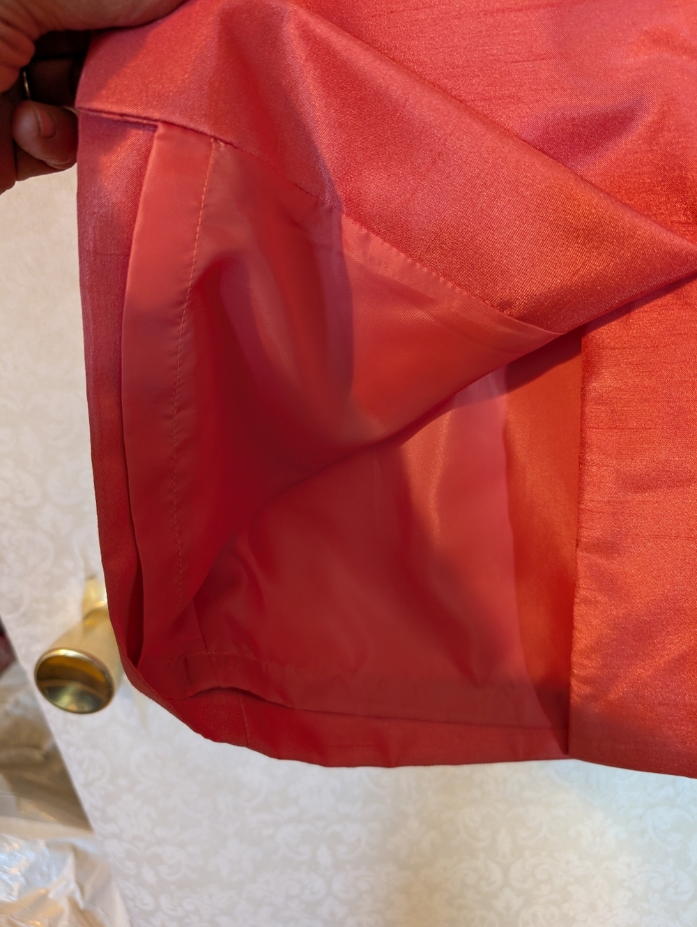 Le Suit New With Tags Sz.12 Peach Jacket & Skirt Set - Picture 15 of 15